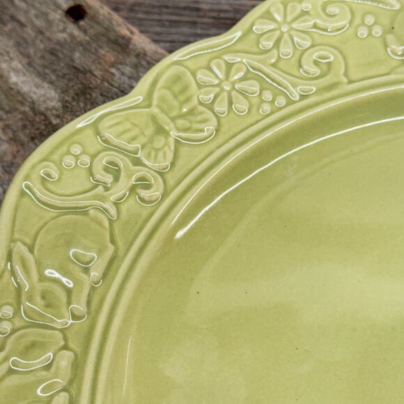 Pair of Spring and Easter Themed Plates w Embossed Bunnies and Butterflies-10.5” - Picture 7 of 10